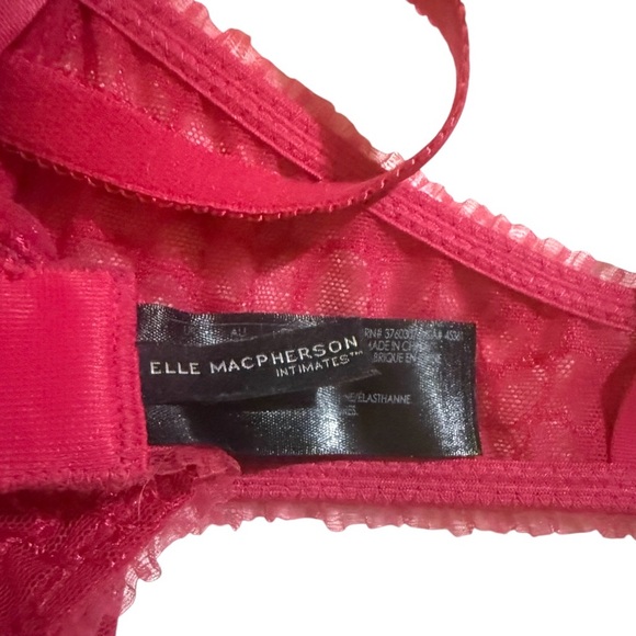 Elle Macpherson Hot Pink Semi Sheer Bra, Underwire, Style Dreamcatcher, Size 34D - Picture 7 of 8